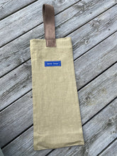 Load image into Gallery viewer, Bag Gold Linen with Leather Strap
